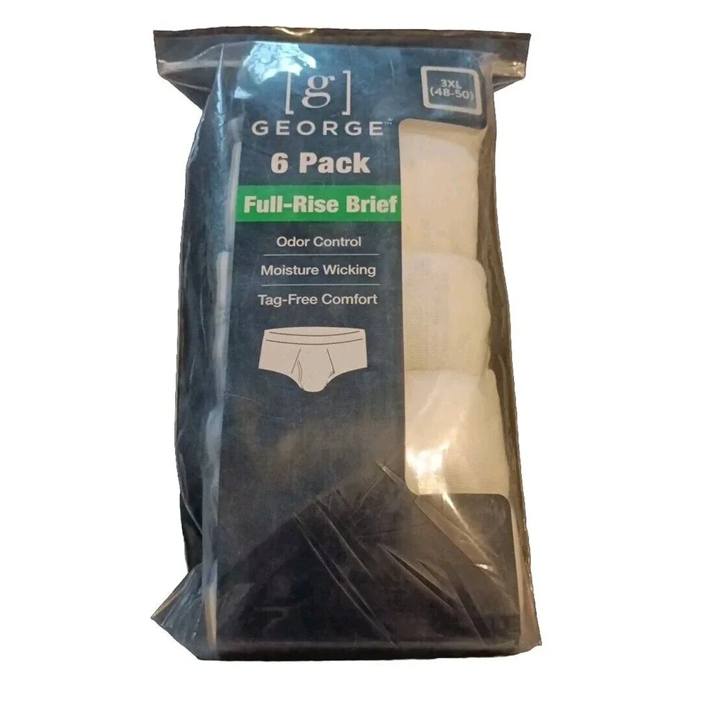 George Men's Full Rise Cotton Briefs
